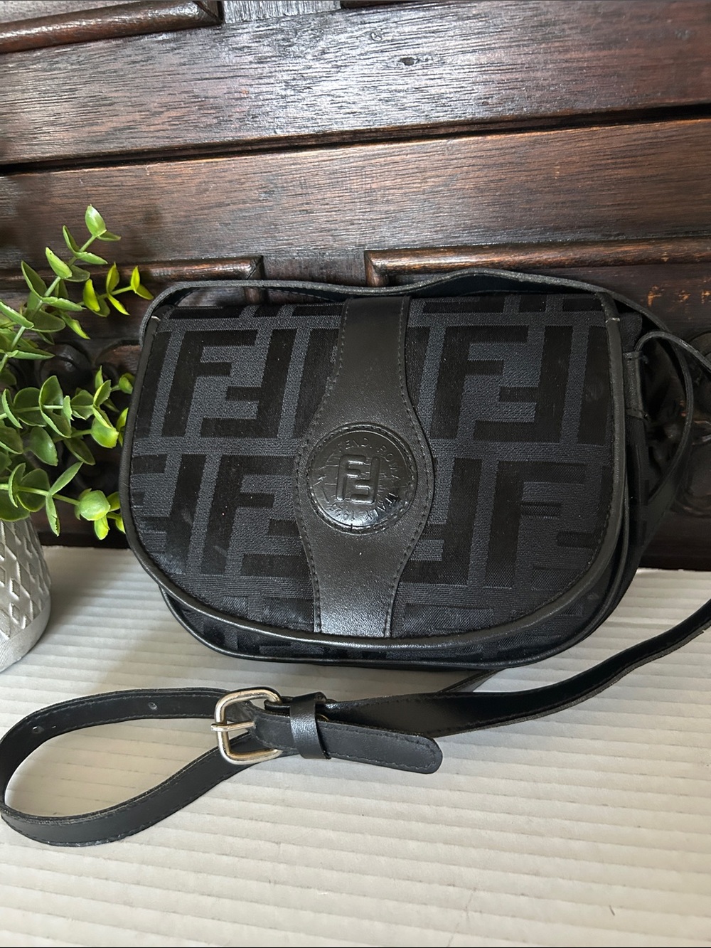 Beautiful Black Crossbody Saddle Bag